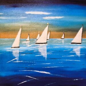 White sailboats
