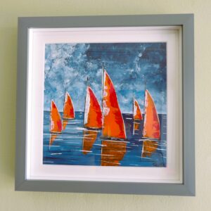 Original acrylic in a 28 x 28 cm grey frame