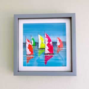 Original acrylic in a 28 x 28 cm grey frame