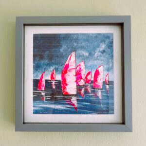 Original acrylic in a 28 x 28 cm grey frame