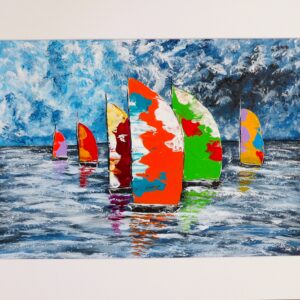 Original acrylic in a 40 x 50 cm off white mount