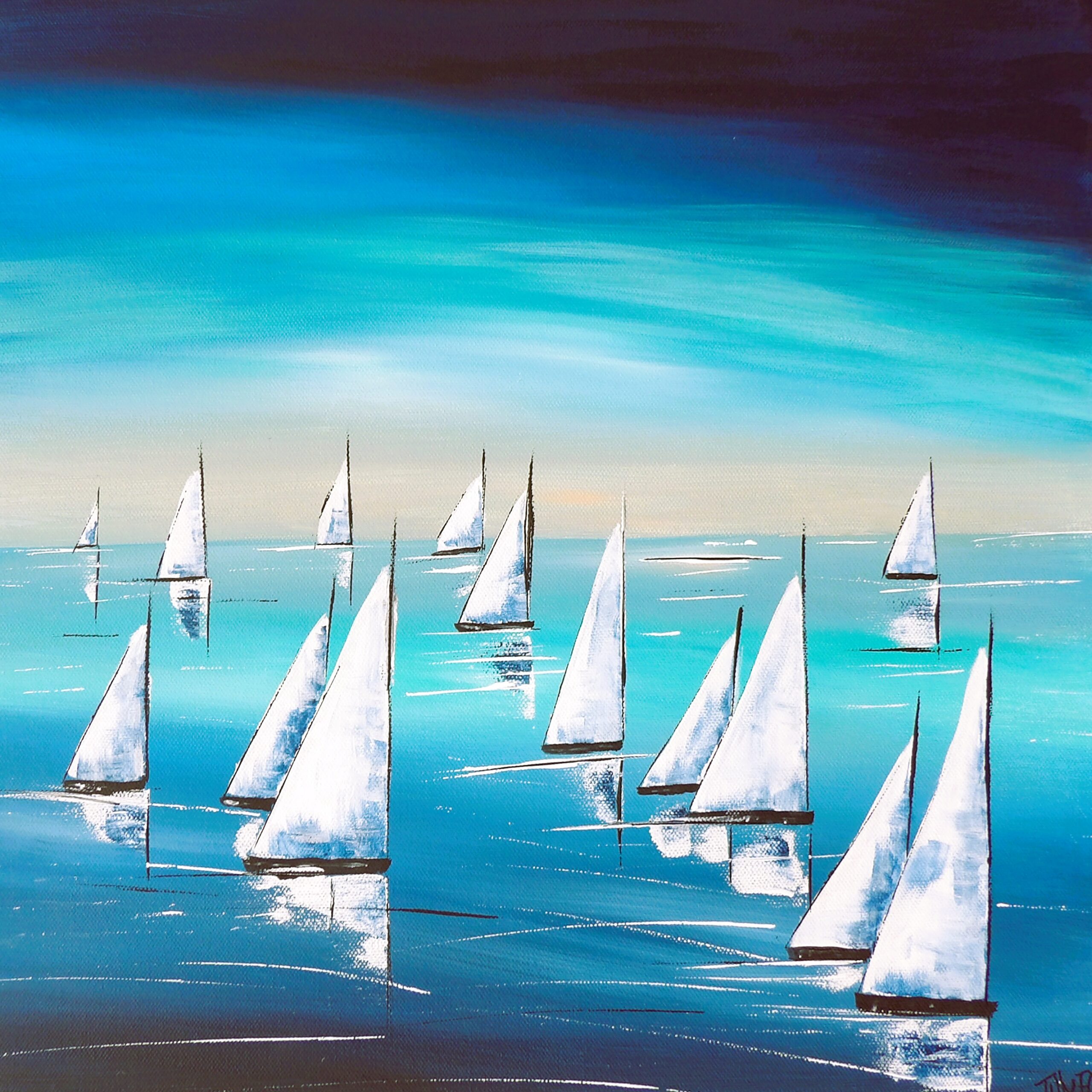 Original acrylic painting on 40 x 40cm canvas