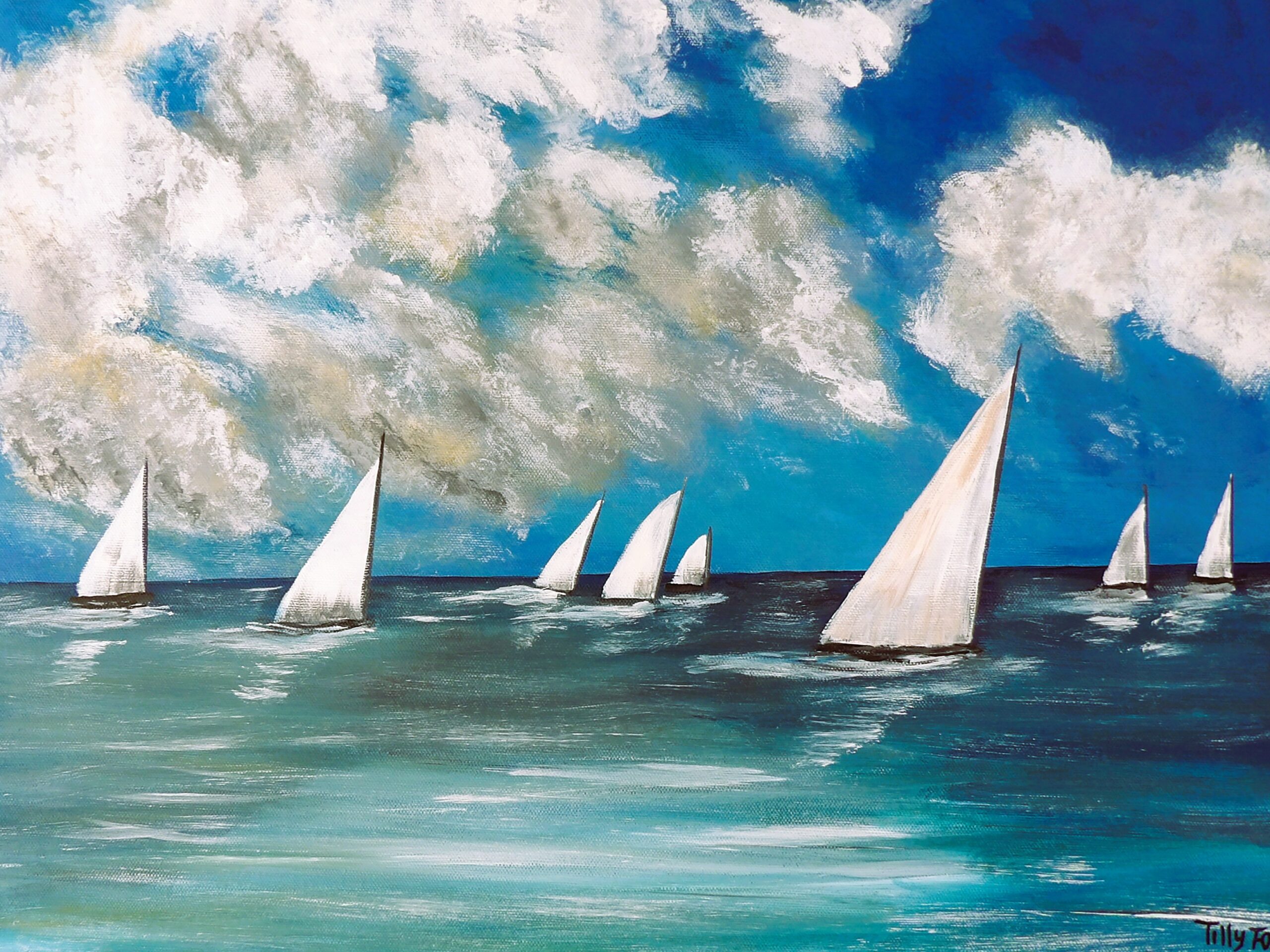 Original acrylic on 40 x 50 deep edge canvas