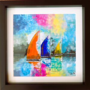 SOLD! Original acrylic in a 28 x 28 cm black frame