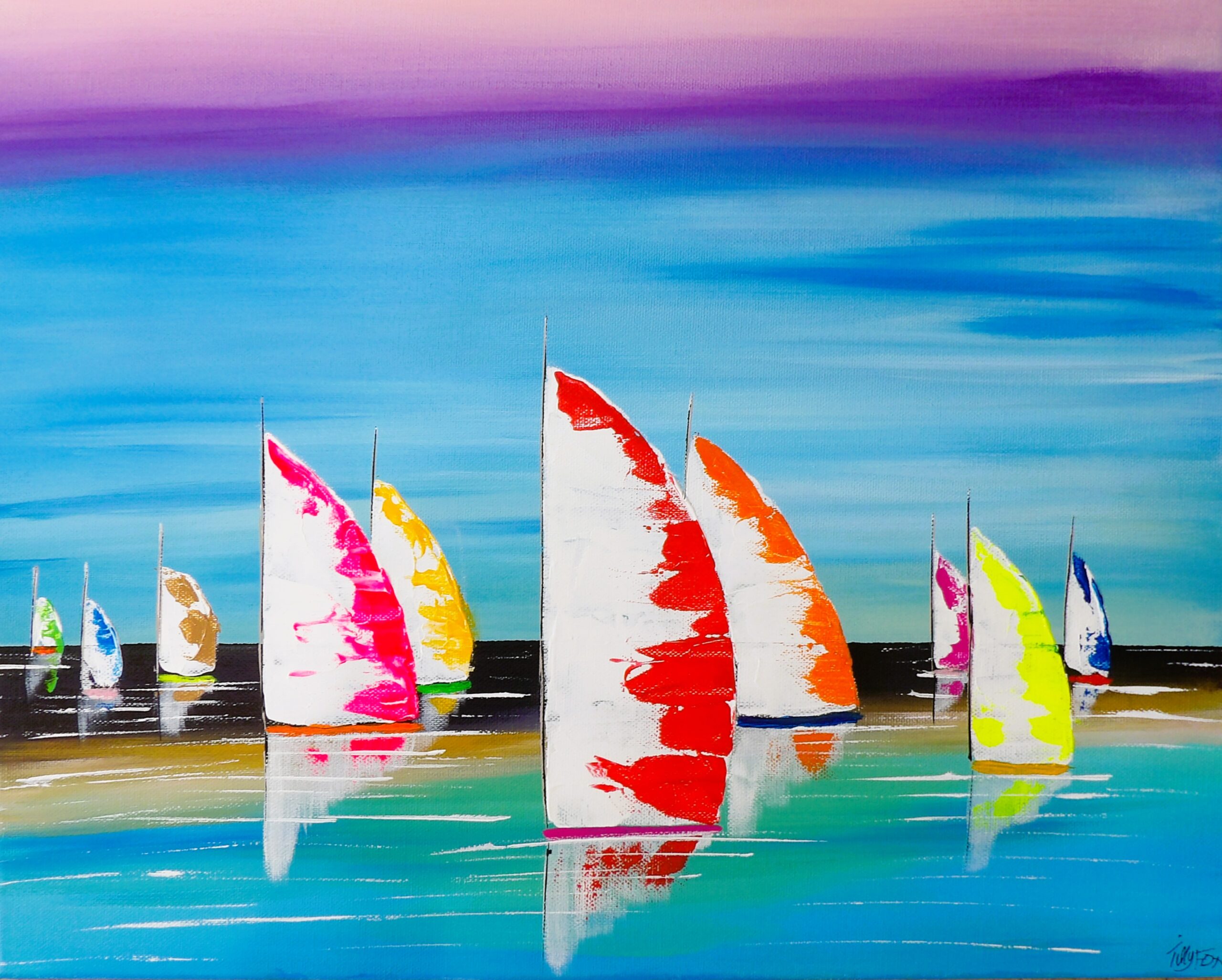 Original acrylic on 40 x 50 cm deep edge canvas