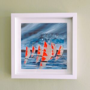 Original acrylic in a 28 x 28cm white frame