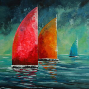 The Race on 50 x 60cm canvas (original)