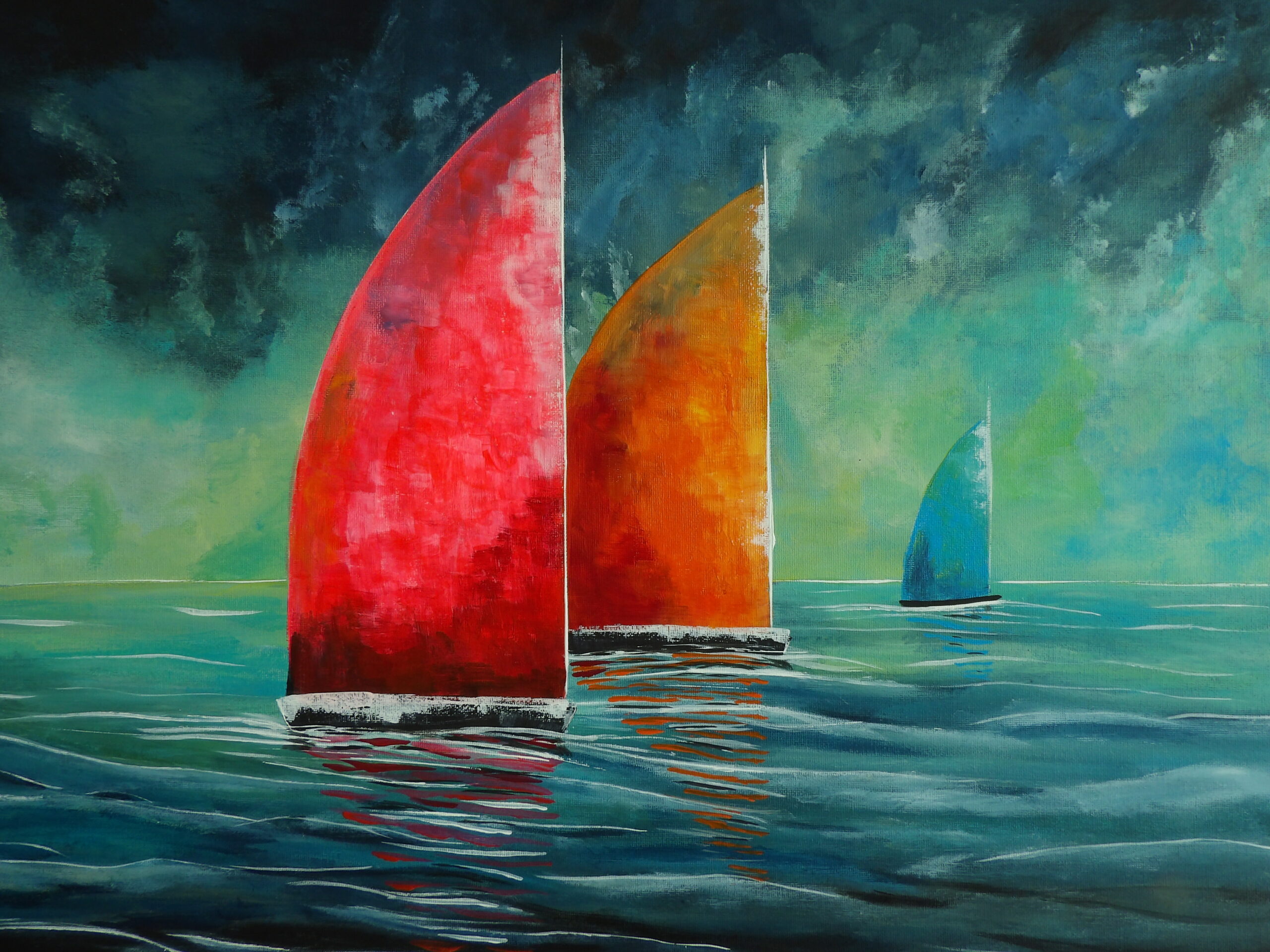 The Race on 50 x 60cm canvas (original)