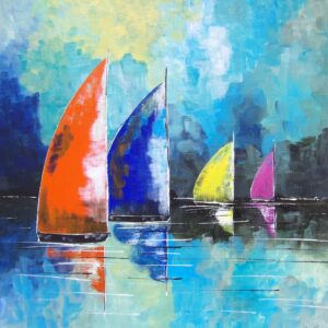 The Race on 40 x 40 cm canvas (original)